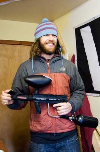 Their paintball equipment